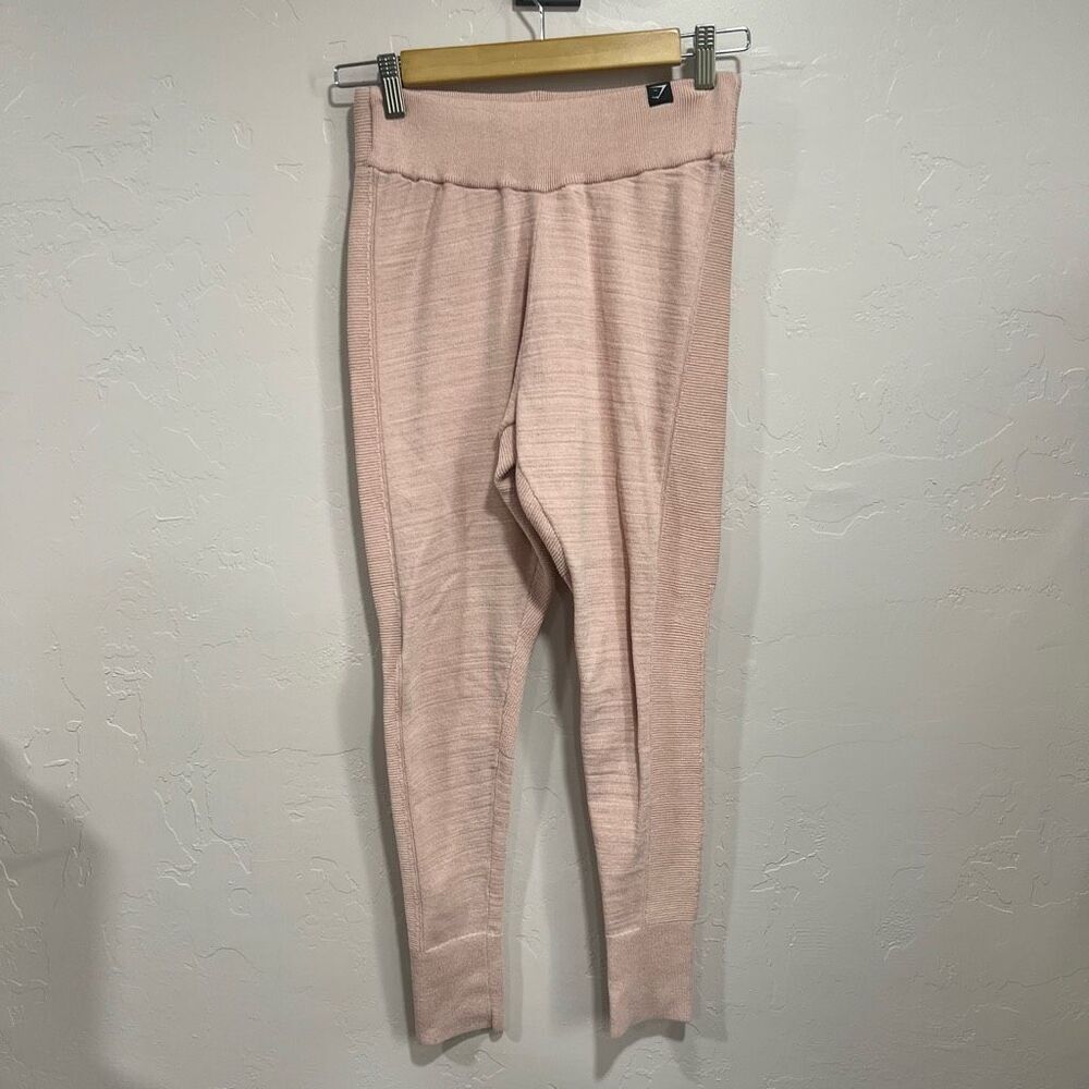 Gymshark Time Out Ribbed Knit Jogger Pink Blush, small